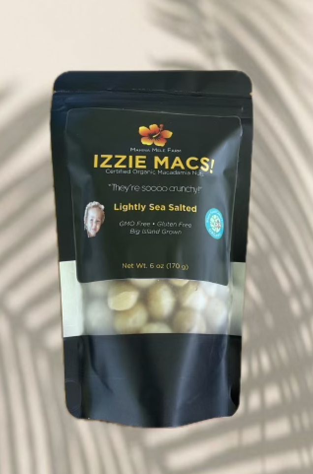 Salted Organic Izzie Mac! Macadamia Nuts-Wholes